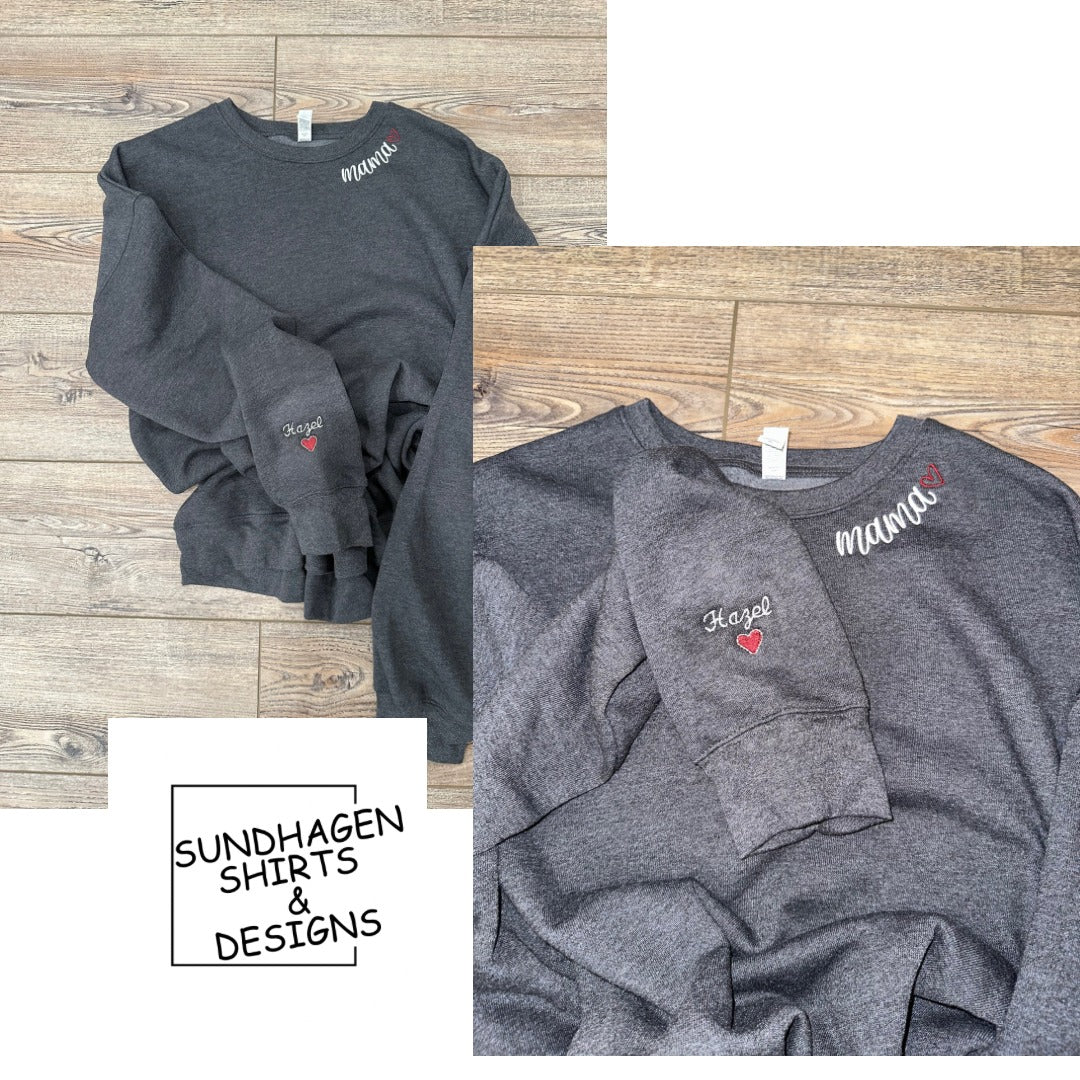 Custom Mama Neckline Sweatshirt